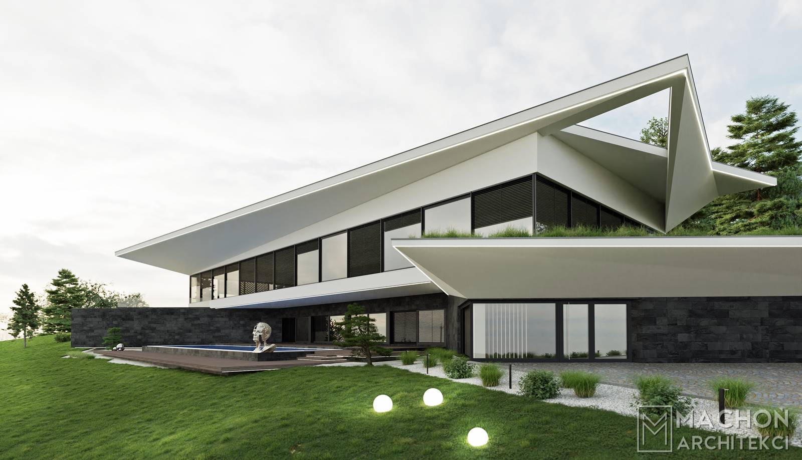 The Line House Macho Architekci Projekt Koncepcyjny Nowoczesnej Willi The Line House Macho Architekci Projekt Koncepcyjny Nowoczesnej Willi