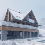 nowoczesny dom podcieniowy góry szczyrk bielsko małopolska sląsk projektowanie indywidualne domy na skarpie geologia garaż wiata na auto dom z basenem na stoku