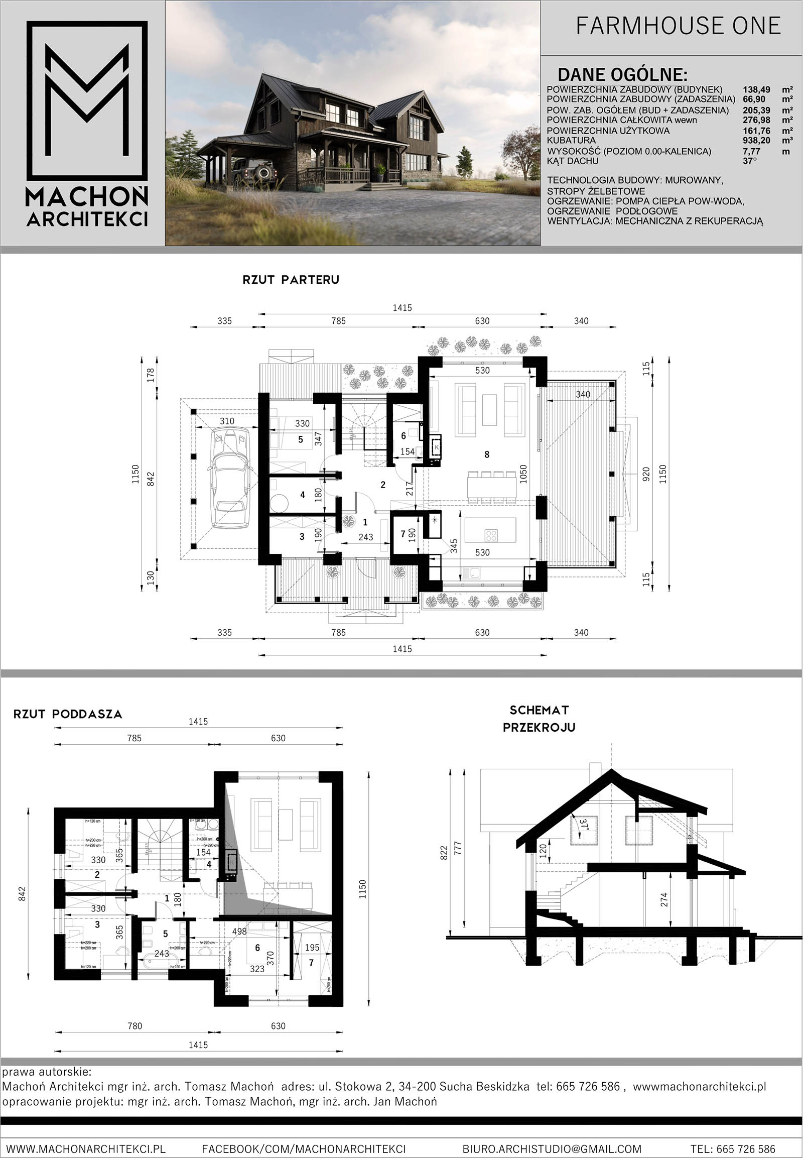 Nowoczeny dom w stylu farm house modern barn lodge house farmhouse cottage stone dom w stylu amerykańskim nowy projekt gotowy