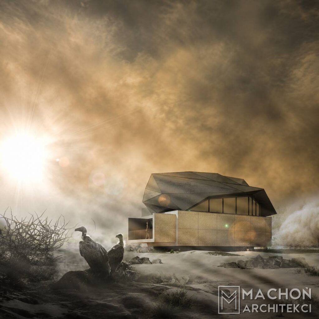 black rock desert pproject machbox nowoczesny dom na pustyni safe house dom bezpieczny