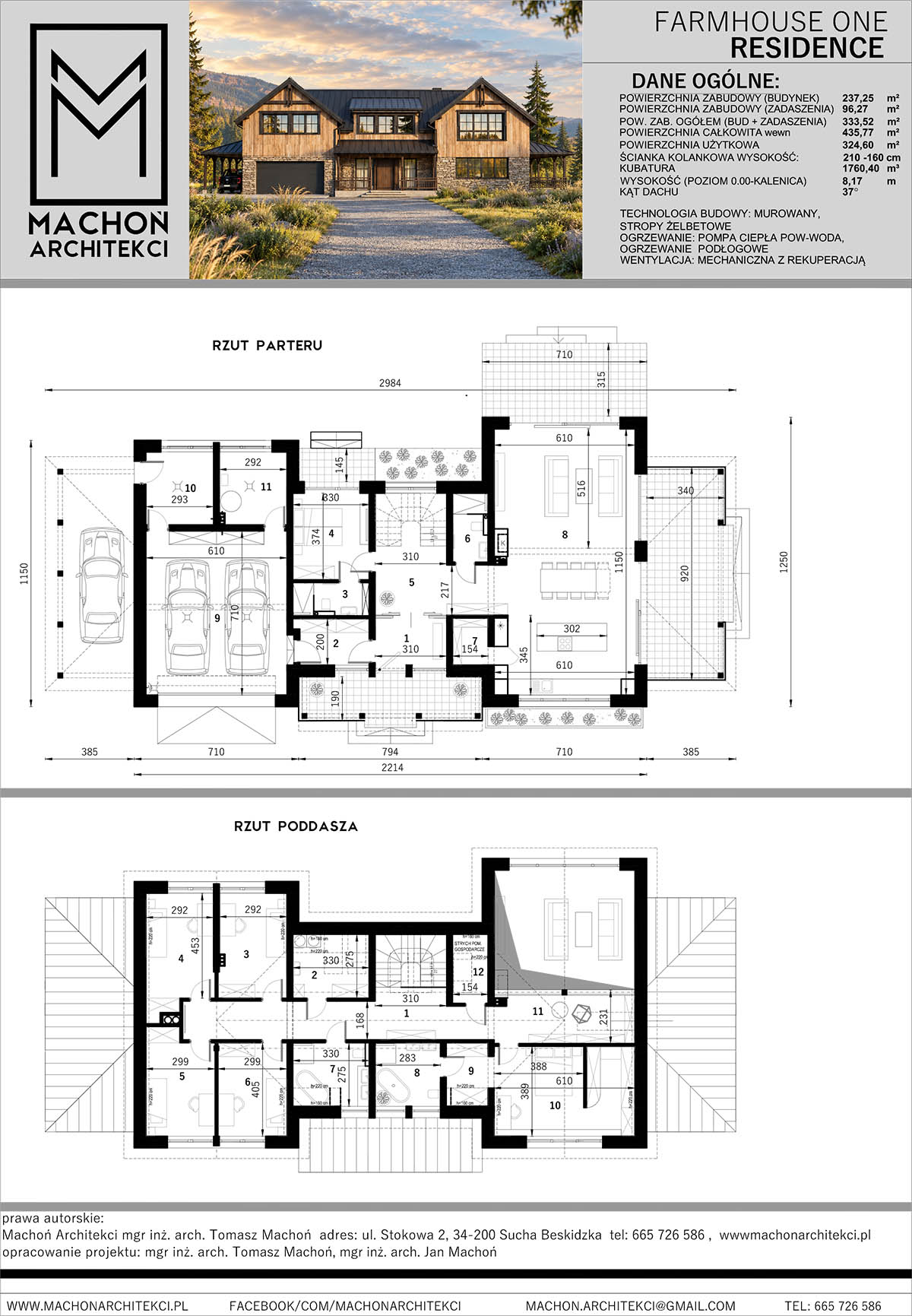 projekt gotowy domy w tylu farmhouse modern farmhouse dom na wsi modern lodge house chalet nowoczesny tradycyjny amerykański z gankiem i werandą zadaszony taras willa posiadłość rezydencja